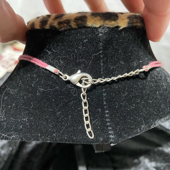 Various Shades of Pink, Bead Necklace on a Pink String Chain - Picture 3 of 3